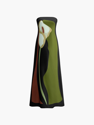Lyra | Sleek Strapless Maxi Dress