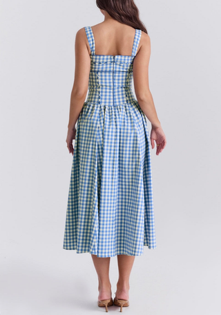 Lily | Checkered Midi Sundress
