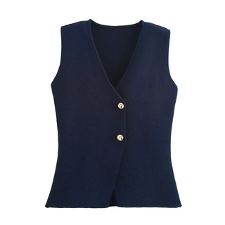 Seren | Textured Tricot Knit Waistcoat