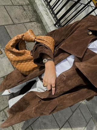Indie | Suede-Look Trenchcoat