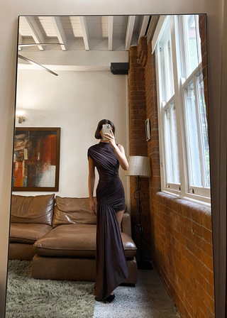 Lydia | Asymmetrical Ruched Maxi Dress