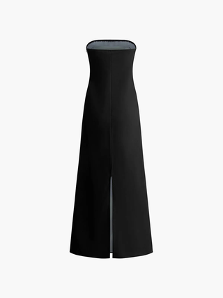 Lyra | Sleek Strapless Maxi Dress