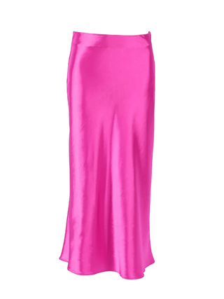 Ivy | Sleek Satin Midi Skirt