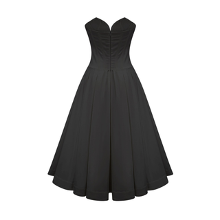 Eliana | Sleek Off-Shoulder Corset Midi Dress