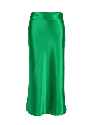 Ivy | Sleek Satin Midi Skirt