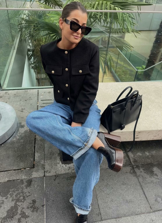Nina | Luxe Vintage Cropped Jacket