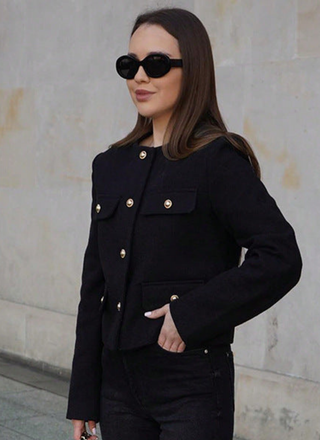 Nina | Luxe Vintage Cropped Jacket