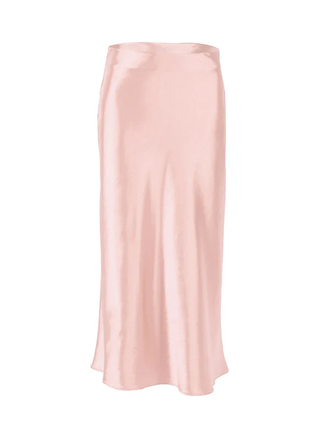 Ivy | Sleek Satin Midi Skirt