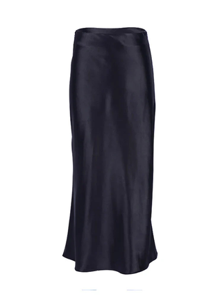 Ivy | Sleek Satin Midi Skirt