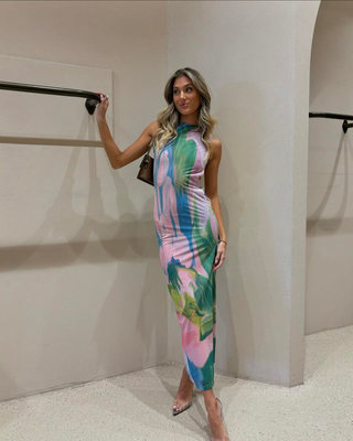 Briony | Gentle Pastel Maxi Dress