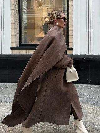 Orielle | Layered Scarf Drape Coat