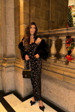 Thea | Luxe Satin Lace Maxi Dress