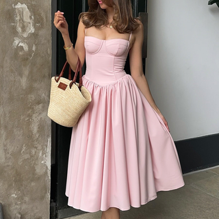 Maya | Structured Bustier Midi Dress