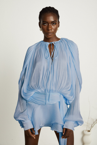 Selena | Charming Pleated Ruffled Mini Dress