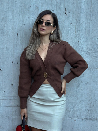 Della | Soft-Stitch Knitted Cardigan