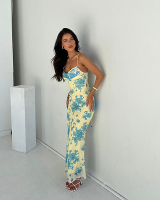 Solene | Sleeveless Floral Maxi Dress