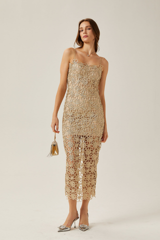 Noa | Soft Cream Midi Dress