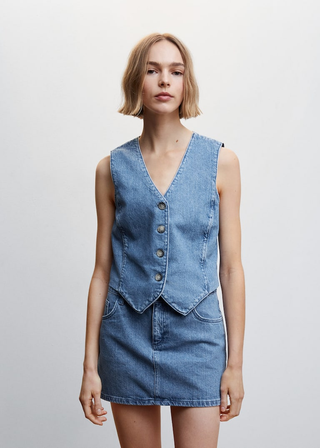 Dara | Faded Denim Vest