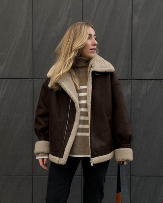 Nerina | Slouchy Suede Oversized Jacket