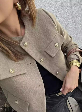 Nina | Luxe Vintage Cropped Jacket