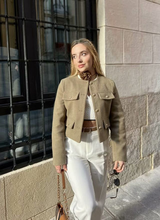 Nina | Luxe Vintage Cropped Jacket