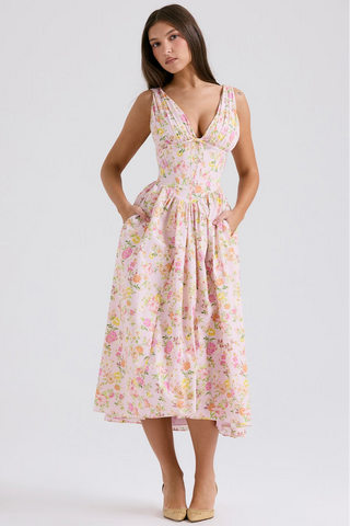 Sophia | Floral Summer Midi Dress