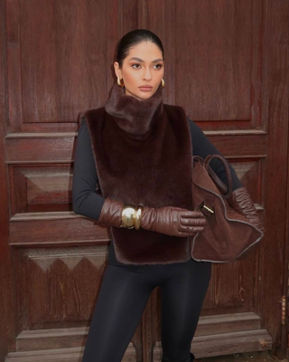 Soraya | Luxe Faux Fur Turtleneck Vest
