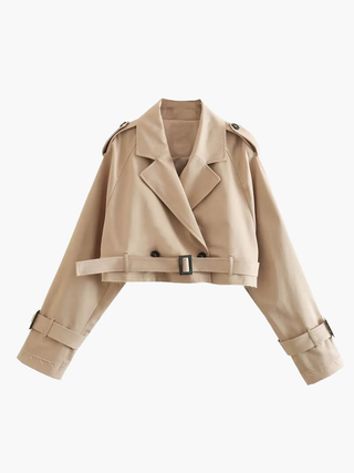 Delia | Cropped Chic Trenchcoat