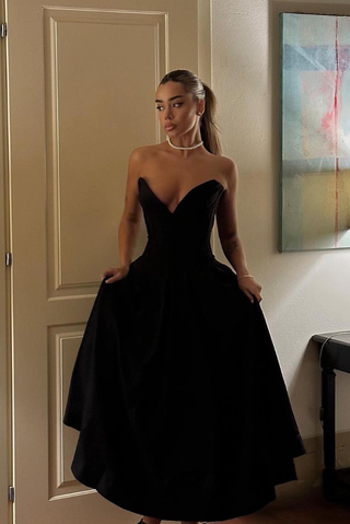 Tess | Structured Corset Midi Dress