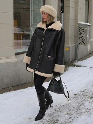 Liora | Cloudy Oversized Shearling Jacket