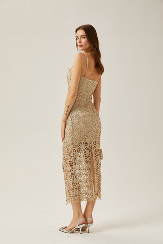 Noa | Soft Cream Midi Dress