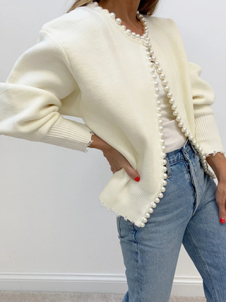 Amelia | Pearl Knit Cardigan