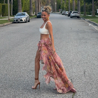 Zadie | Vibrant Floral Ruffled Skirt
