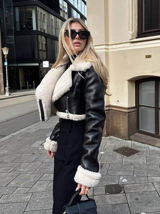Ravina | Sleek Faux Leather Jacket