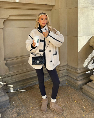 Anika | Plush Cream Shearling Jacket