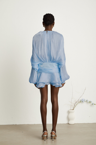 Selena | Charming Pleated Ruffled Mini Dress