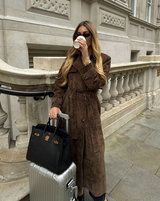 Vivienne | Sophisticated Suede Trench Coat