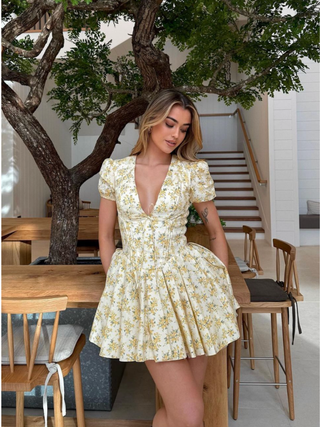 Elise | Floral Mini Dress
