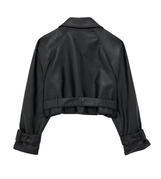 Mireille | Matte Black Leather Jacket