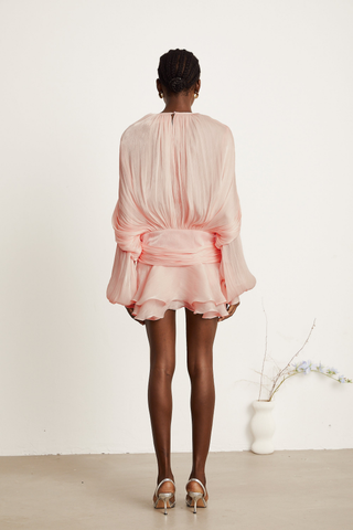 Selena | Charming Pleated Ruffled Mini Dress