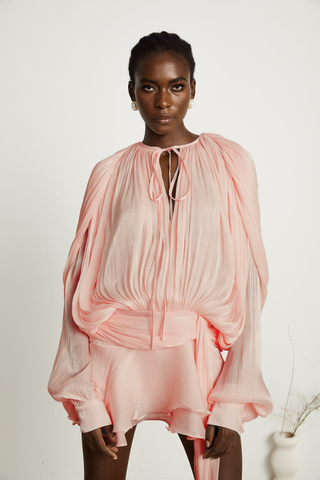 Selena | Charming Pleated Ruffled Mini Dress