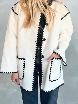 Noor | Drape-Front Scarf Jacket