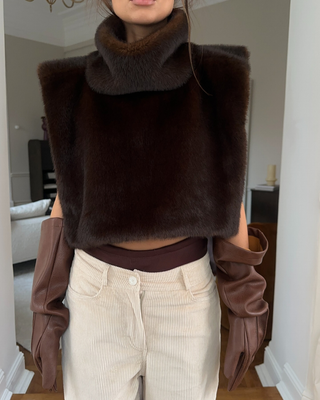 Soraya | Luxe Faux Fur Turtleneck Vest