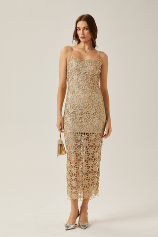 Noa | Soft Cream Midi Dress