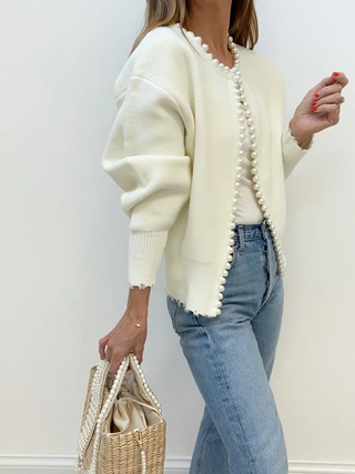 Amelia | Pearl Knit Cardigan