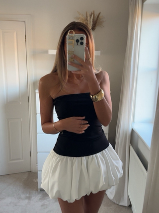 Kaia | Playful Bubble-Hem Mini Dress