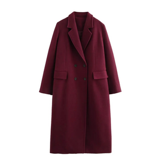 Nerisse | Double Breasted Wine Coat