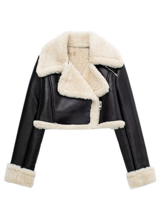 Ravina | Sleek Faux Leather Jacket