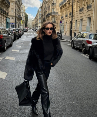 Calista | Midnight Black Faux Fur Coat