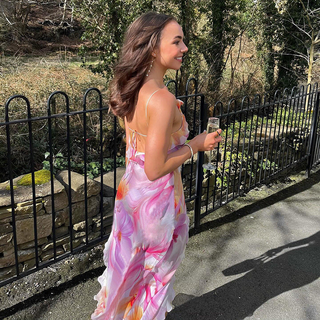 Cyrene | Floral Ruffle Maxi Dress